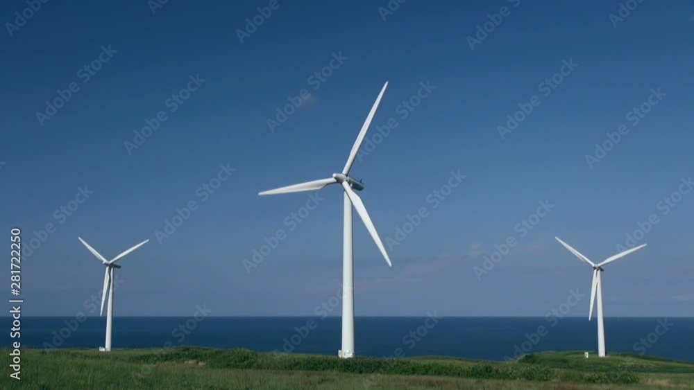 Landscape with wind power generators Landscape with wind power generators