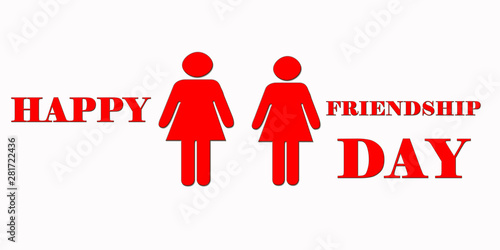 Happy friendship day greeting card text special event celebration.