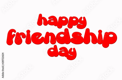 Happy friendship day greeting card text special event celebration.