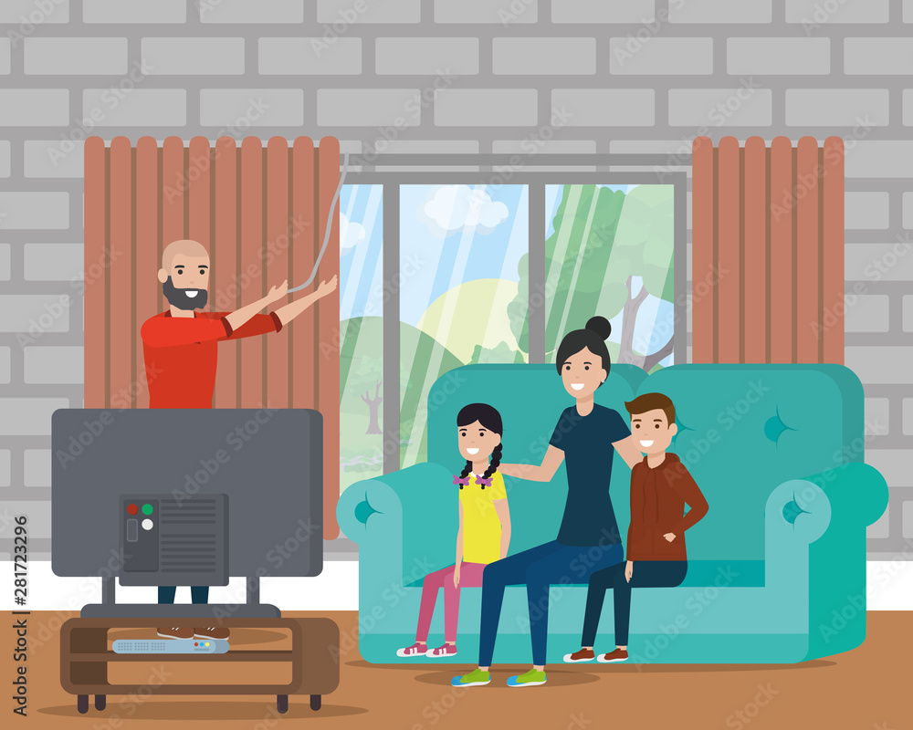 people family flat design image people family flat design image