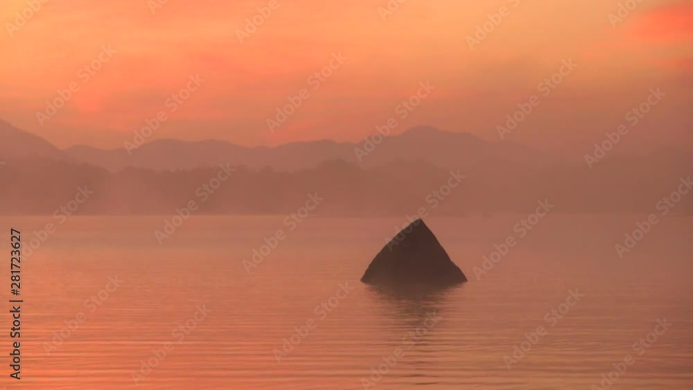 Lake Hibara at sunrise, Kitashiobara, Fukushima Prefecture, Japan Lake Hibara at sunrise, Kitashiobara, Fukushima Prefecture, Japan