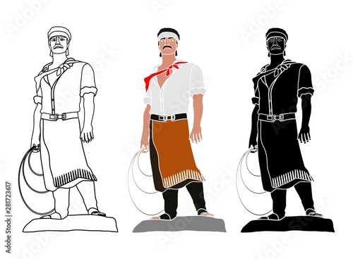 The traditional lassoer. The Gaucho.