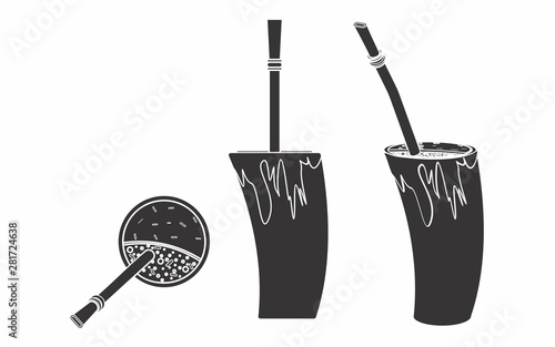 Cuia with Yerba mate. Traditional symbol of Gaucho