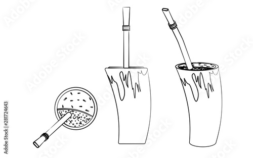 Cuia with Yerba mate. Traditional symbol of Gaucho