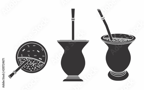 Cuia with Yerba mate. Traditional symbol of Gaucho
