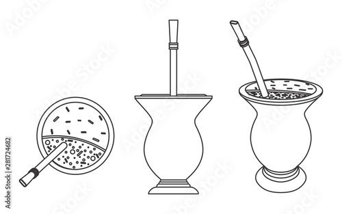 Cuia with Yerba mate. Traditional symbol of Gaucho
