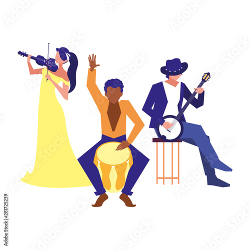 musicians people playing instrument orchestra
