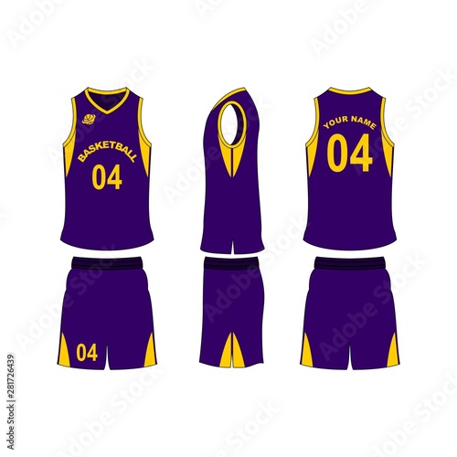 Basketball jersey set template collection.