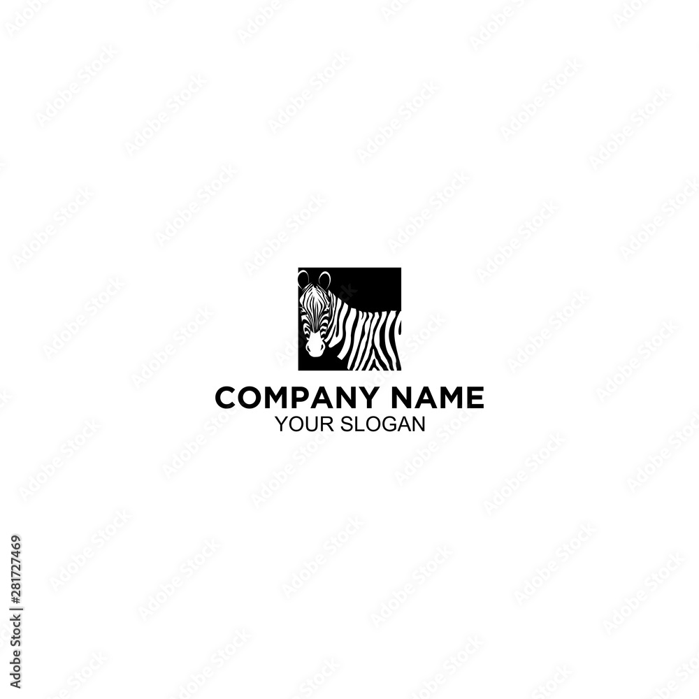 Square Zebra Logo Design Vector Square Zebra Logo Design Vector