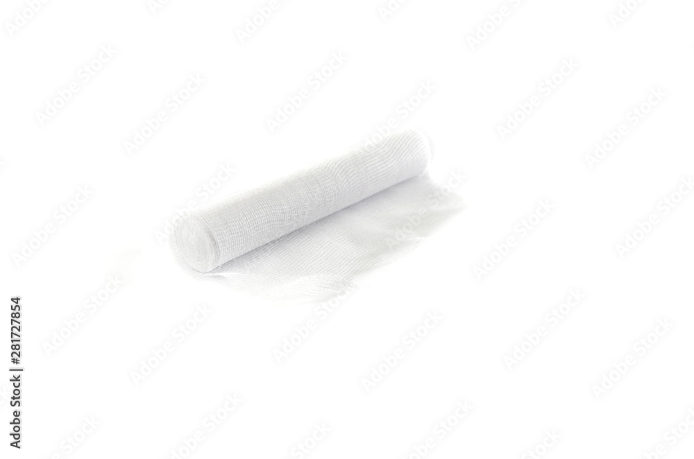white bandage roll isolated on white background white bandage roll isolated on white background