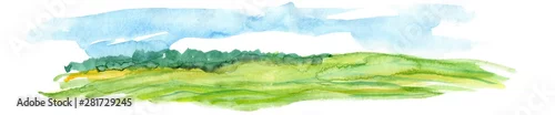 Panel kuchenny z motywem Hand Drawn Watercolor Landscape