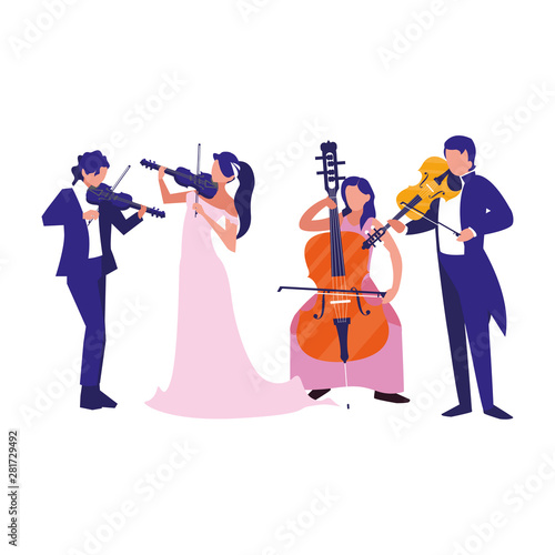 musicians people playing instrument orchestra