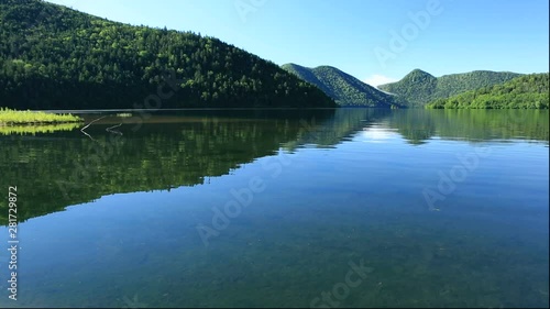 View of Lake Shikaribetsu, Shikaoi, Hokkaido, Japan photo