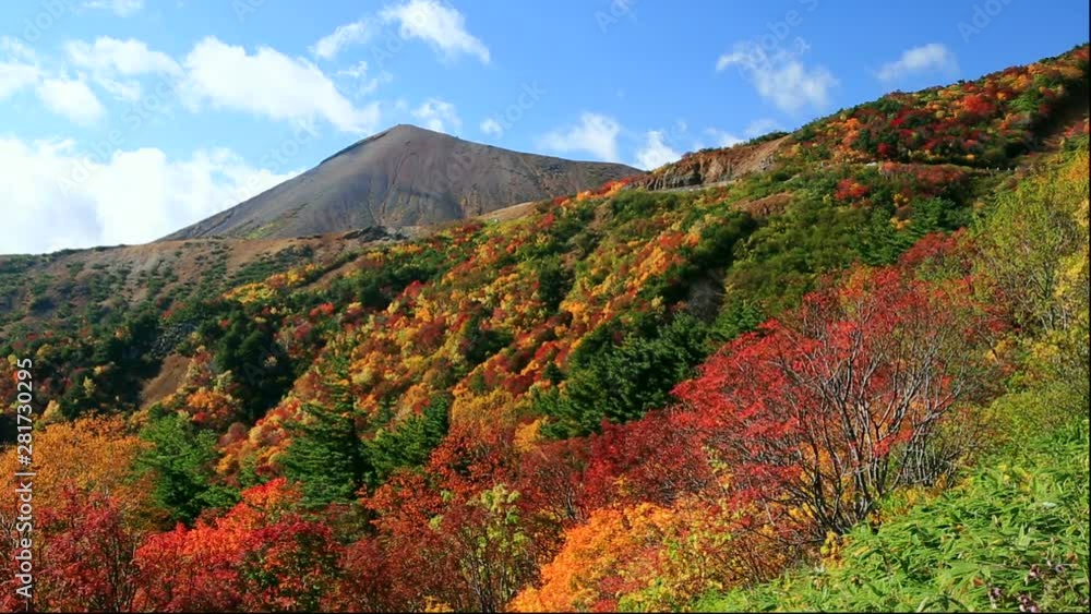 Mount Azuma Kofuji in autumn, Japan Mount Azuma Kofuji in autumn, Japan
