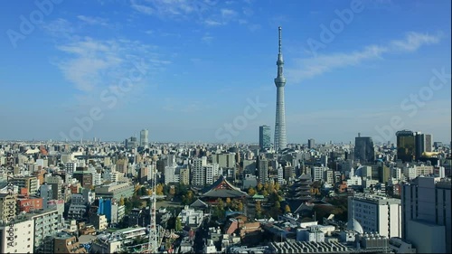 Cityscape of Asakusa District, Taito, Tokyo, Japan photo