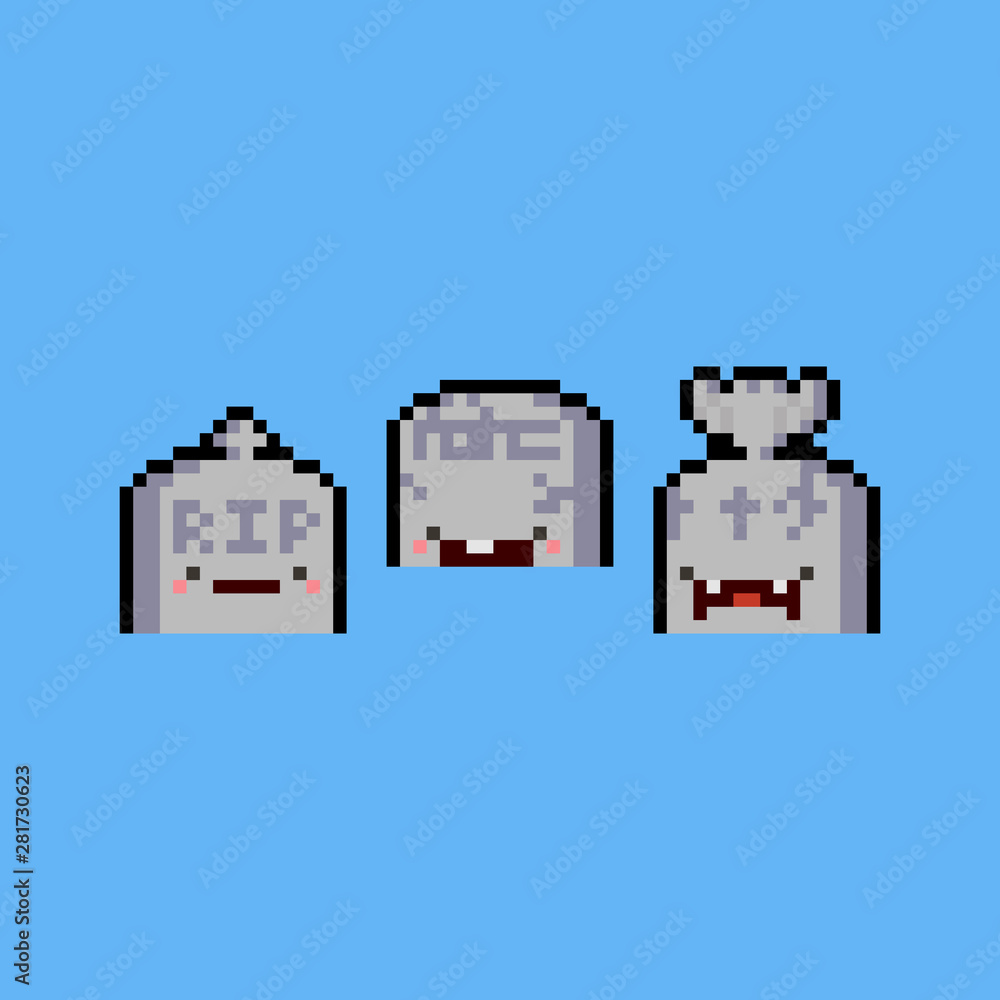 Pixel art cartoon grave stone.8bit.halloween. Pixel art cartoon grave stone.8bit.halloween.