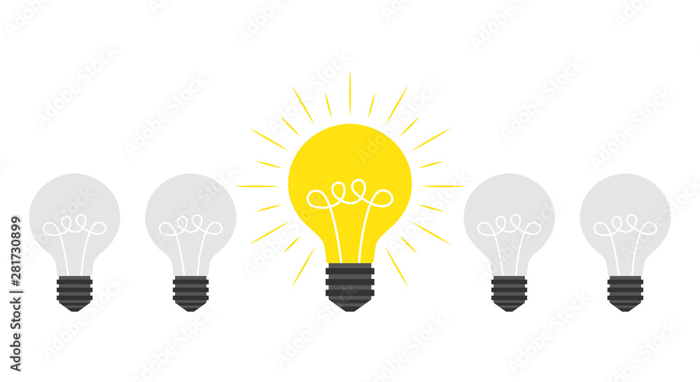 Creative idea concept. Light bulb. Vector illustration. Creative idea concept. Light bulb. Vector illustration.