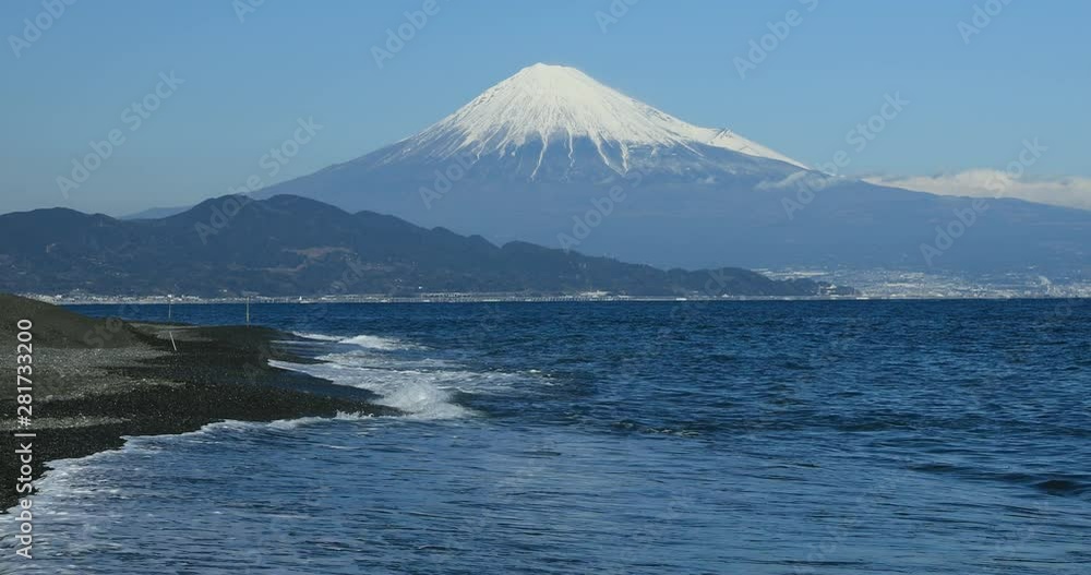 Suruga Bay and Mount Fuji, Shizuoka City, Shizuoka Prefecture, Japan Suruga Bay and Mount Fuji, Shizuoka City, Shizuoka Prefecture, Japan