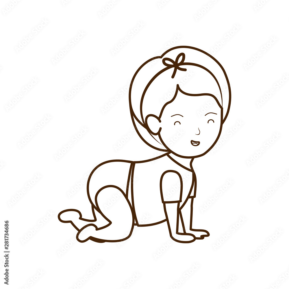 Isolated baby girl design vector illustration Isolated baby girl design vector illustration