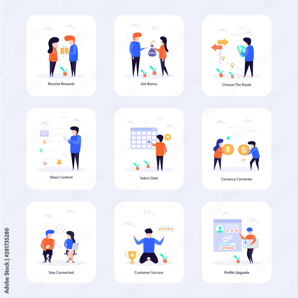 Flat Vectors Onboarding Screen Illustration Flat Vectors Onboarding Screen Illustration