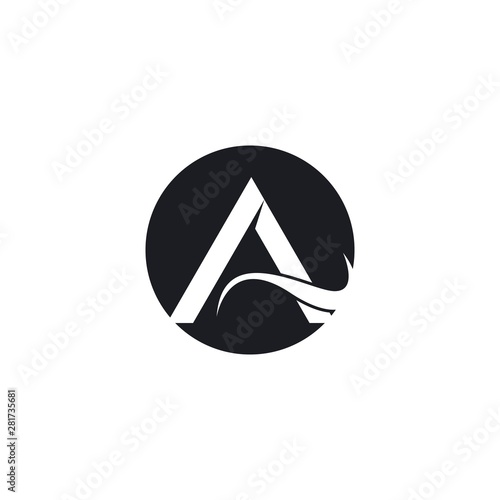 A letter logo vector icon illustration