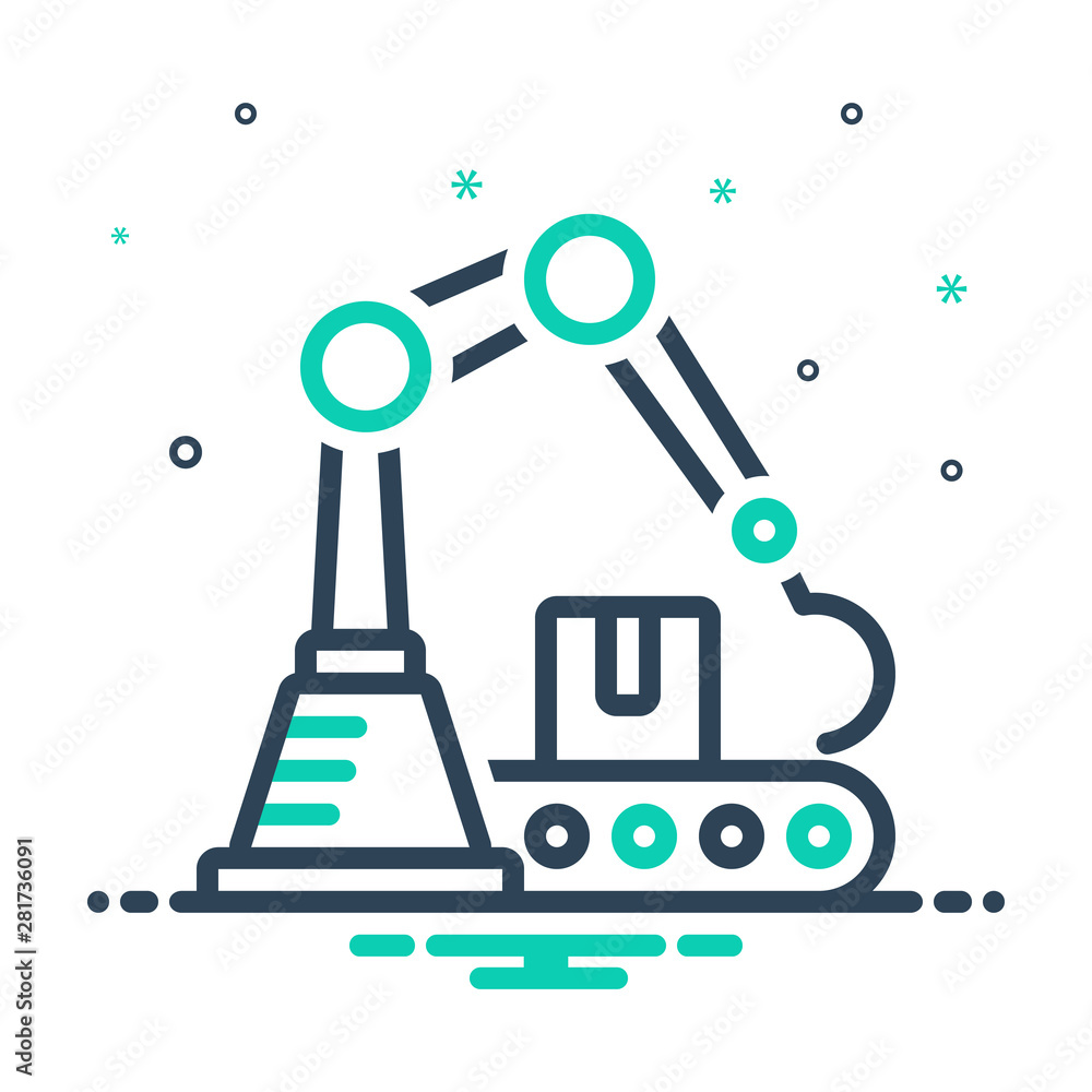 mix icon for automated robotic arm mix icon for automated robotic arm