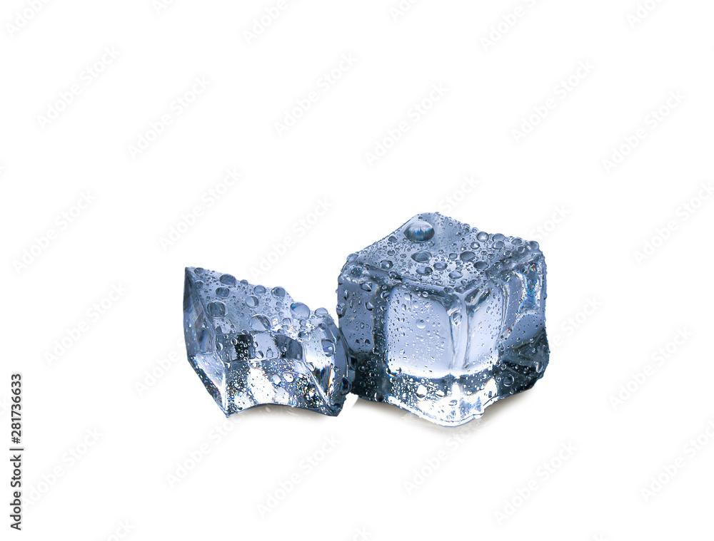 ice cubes on white background ice cubes on white background