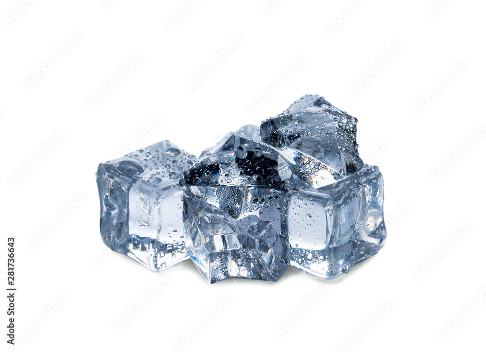 ice cubes on white background ice cubes on white background