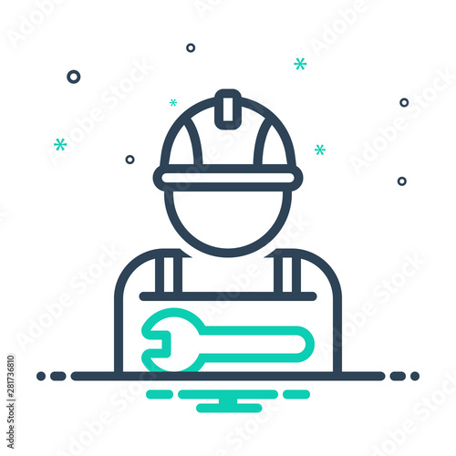 mix icon for worker 