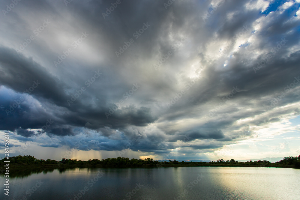 thunder storm sky Rain clouds