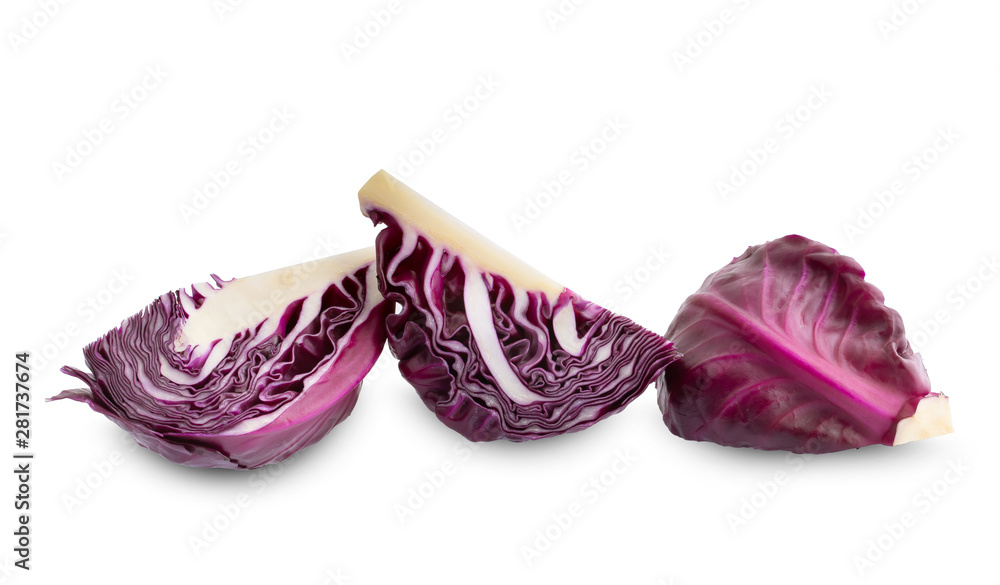 Purple cabbage isolated on white background Purple cabbage isolated on white background