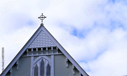 Slika na platnu shot of religious christian or catholic chapel and altar for worshippers