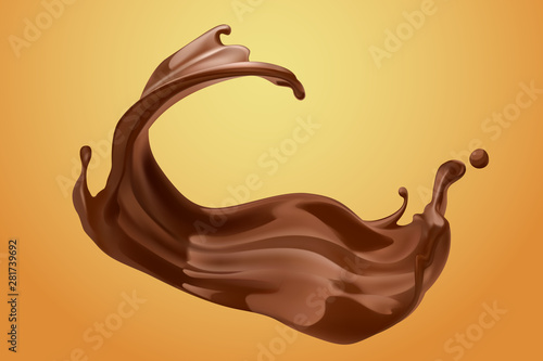 Obraz na płótnie Splash melted chocolate w salonie