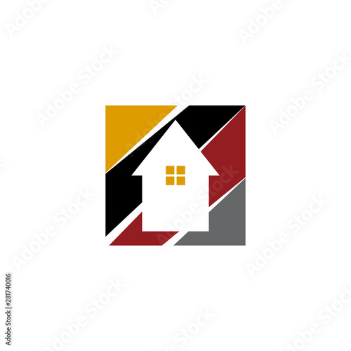 Home House Building Real Estate  Property Design Template Vector © alluranet