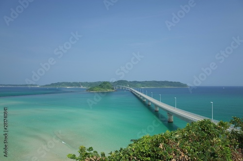 Tsunoshima and bridge in Yamaguchi Japan