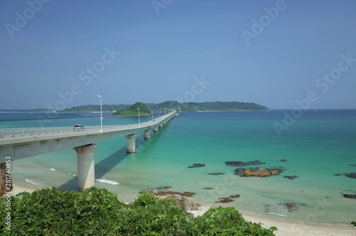 Tsunoshima and bridge in Yamaguchi Japan photo