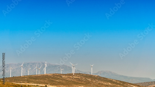 Wind Turbines At Alacati, Izmir, Turkey