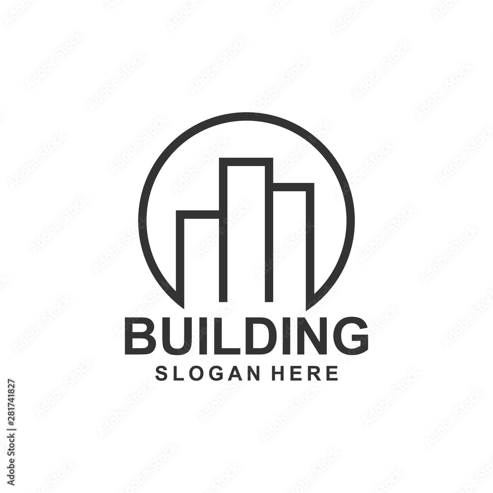 Building Real Estate Logo Design Template Vector Building Real Estate Logo Design Template Vector