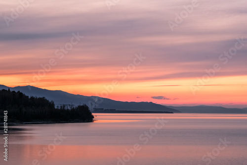 Wallpaper Mural sunset over lake Torontodigital.ca