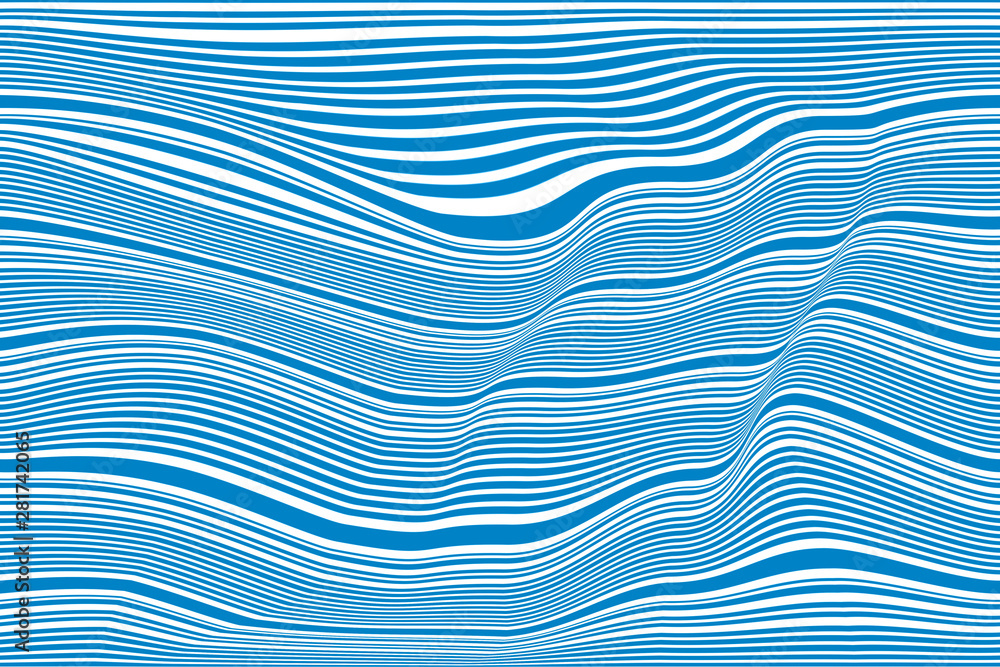 Naklejka lines wave flow abstract background