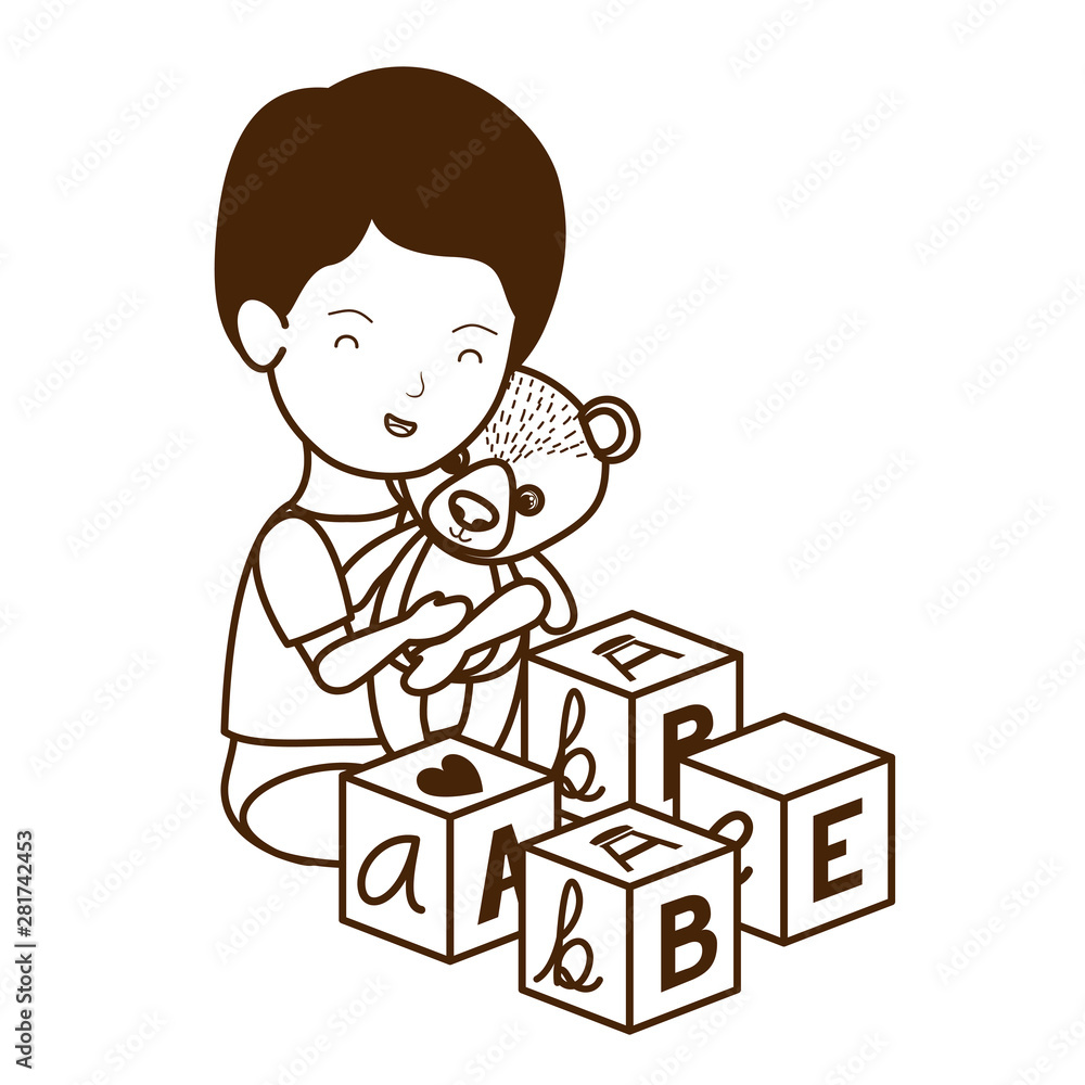 Isolated baby boy design vector illustration