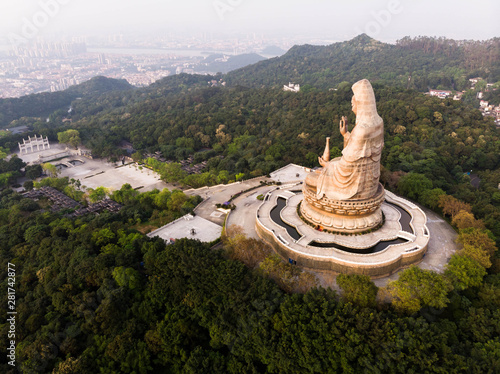 Giant Buddha statue in Mount Xiqiao park, Foshan, China