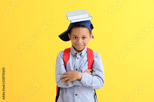 Cute African-American schoo...
