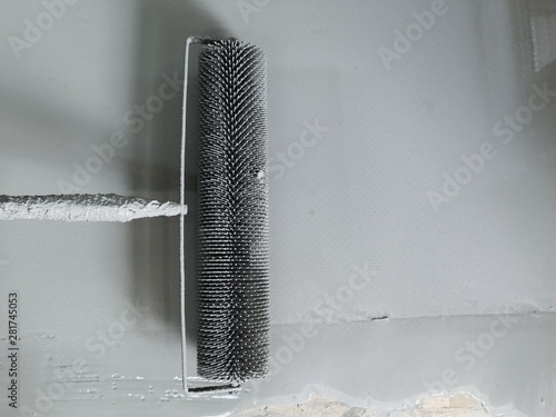 Self-leveling concrete is typically used to create a flat and smooth surface with a compressive strength similar to or higher than that of traditional concrete prior to installing interior floor.