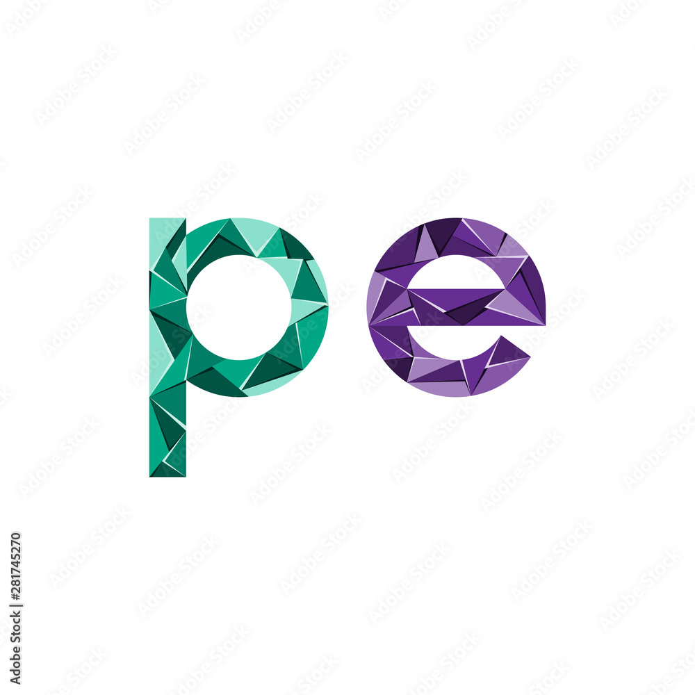 colorful triangle abstract letter initials colorful triangle abstract letter initials