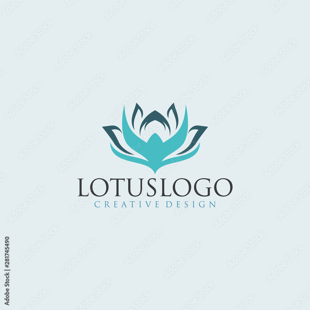 lotus logo, buddha lotus logo, cyan lotus vector art icon illustration lotus logo, buddha lotus logo, cyan lotus vector art icon illustration