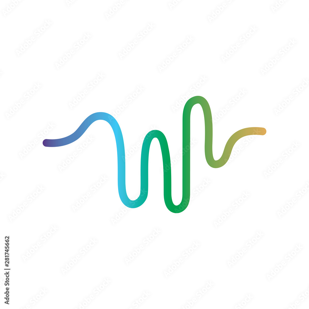 Audio technology, music sound waves vector icon Audio technology, music sound waves vector icon