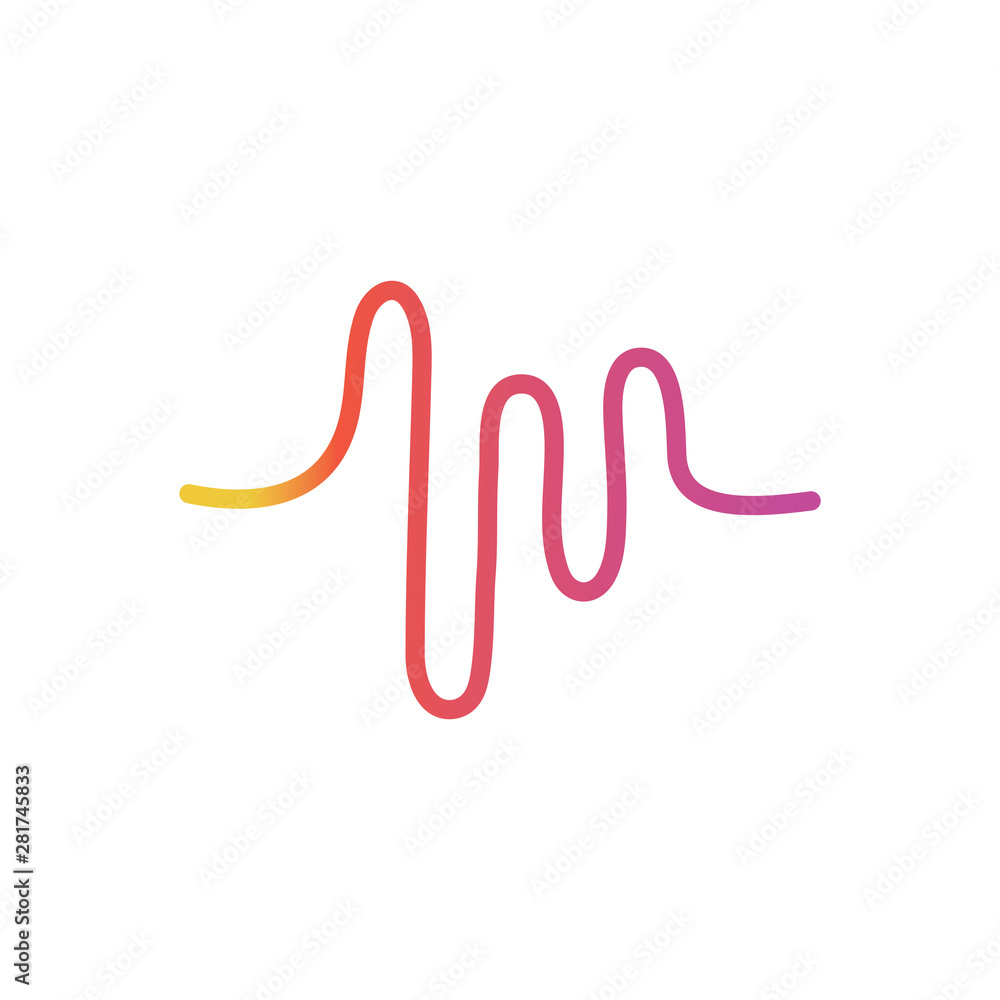 Audio technology, music sound waves vector icon Audio technology, music sound waves vector icon