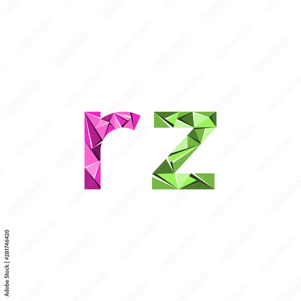 colorful triangle abstract letter initials colorful triangle abstract letter initials