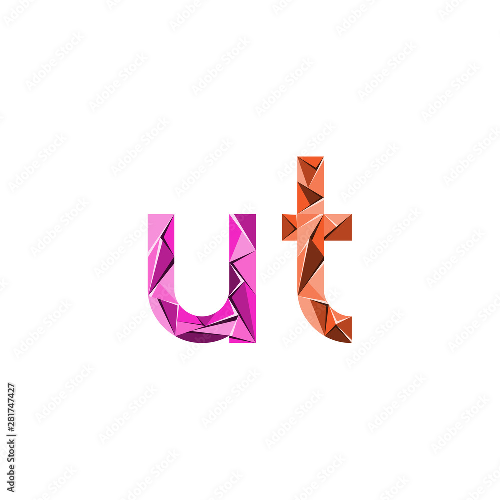 colorful triangle abstract letter initials colorful triangle abstract letter initials